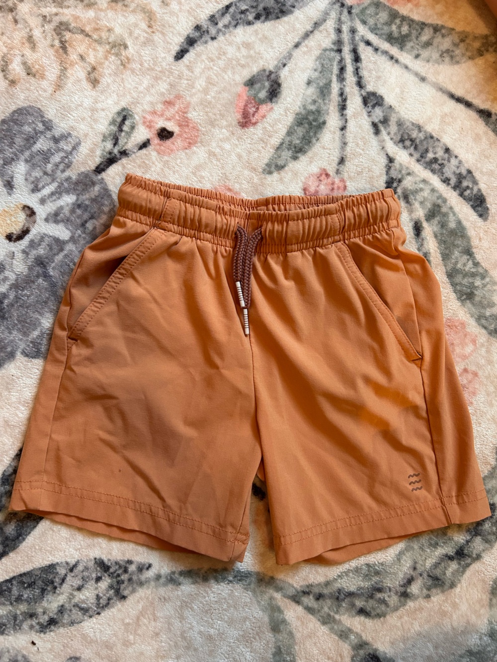 Free Fly Breeze Shorts 4T Toddler Kids Rust Orange Elastic-Waist Shorts
